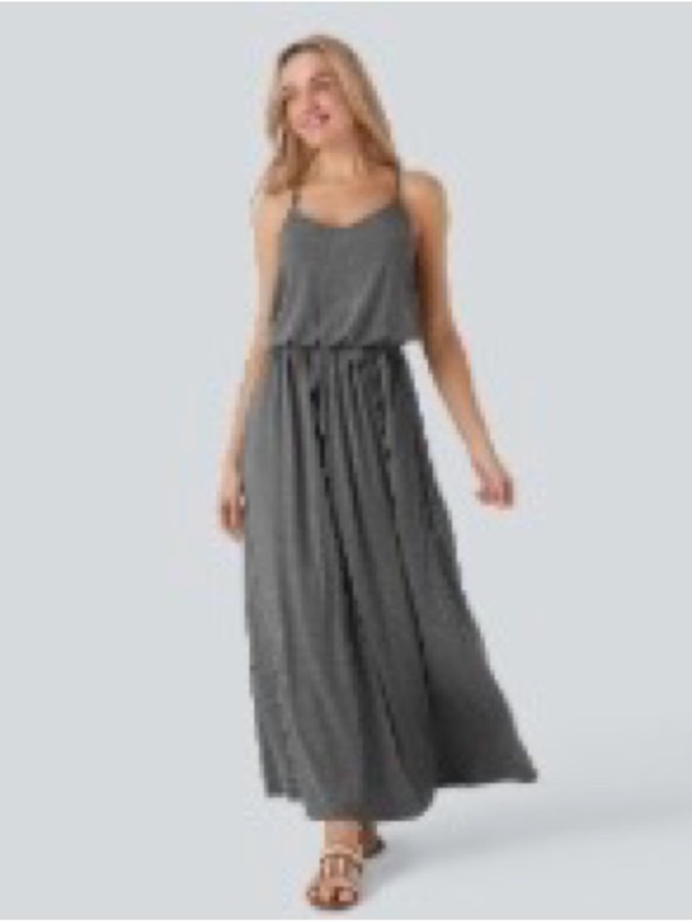 Halara maxi flowy slip dress with pockets